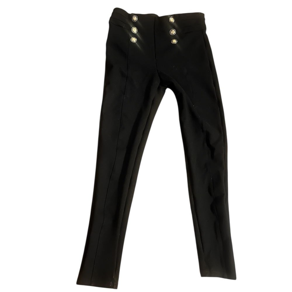 Zara Black Kids Leggings with Button Detail